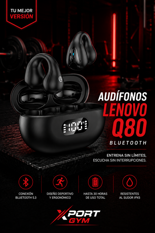 Audífonos Lenovo Q80 Bluetooth deportivos