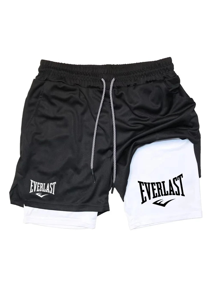 Short Deportivo Hombre 2 en 1 | Pantalón Corto Running y Gym