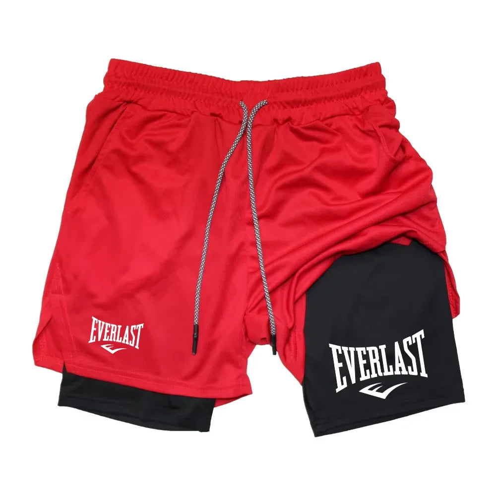 Short Deportivo Hombre 2 en 1 | Pantalón Corto Running y Gym