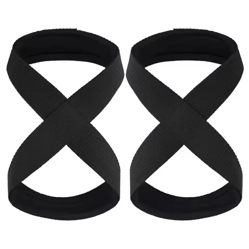 Straps Figura 8 — Correas Acolchadas para Peso Muerto y Dominadas