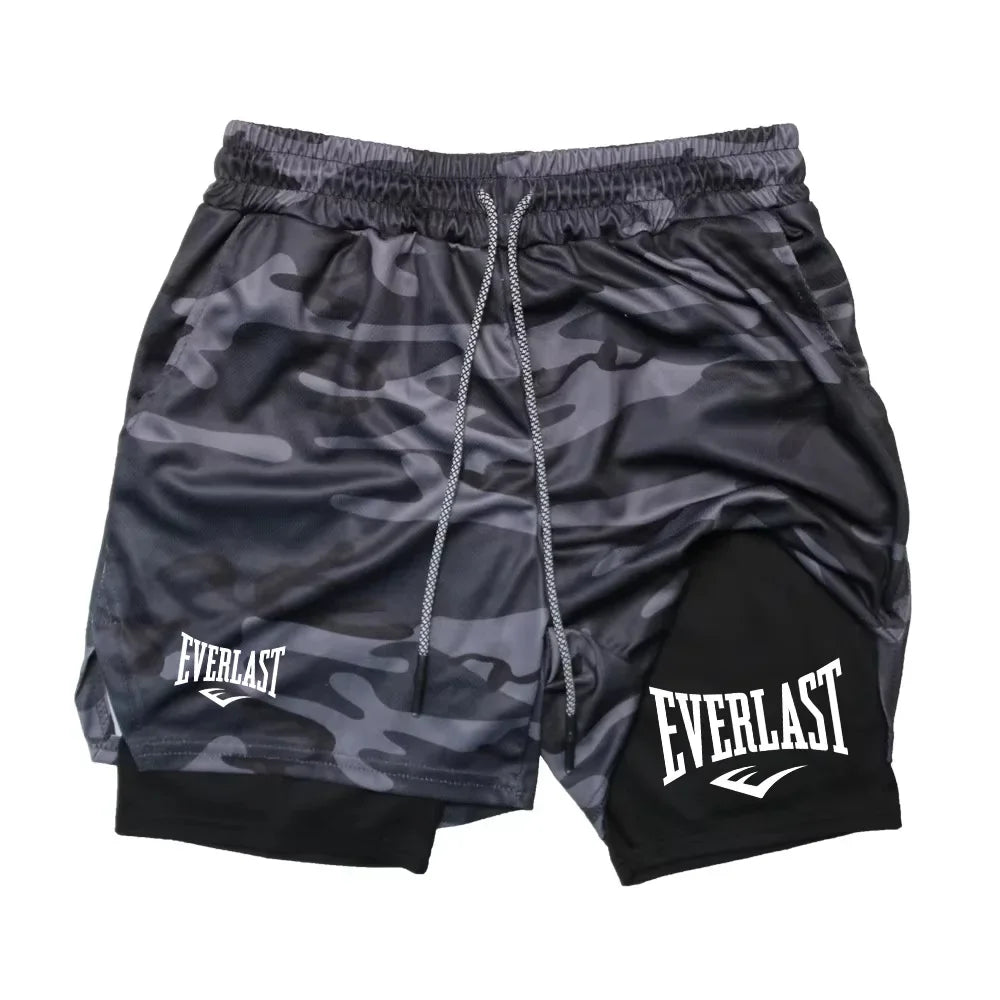 Short Deportivo Hombre 2 en 1 | Pantalón Corto Running y Gym