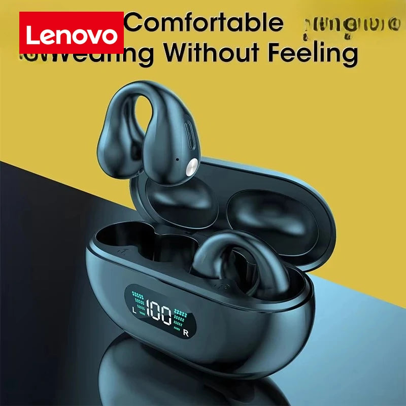 Audífonos Inalámbricos Deportivos Lenovo Q80 — Bluetooth 5.3, Anti-Sudor, Open-Ear
