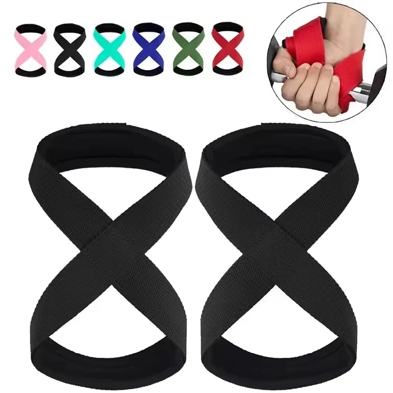 Straps Figura 8 — Correas Acolchadas para Peso Muerto y Dominadas