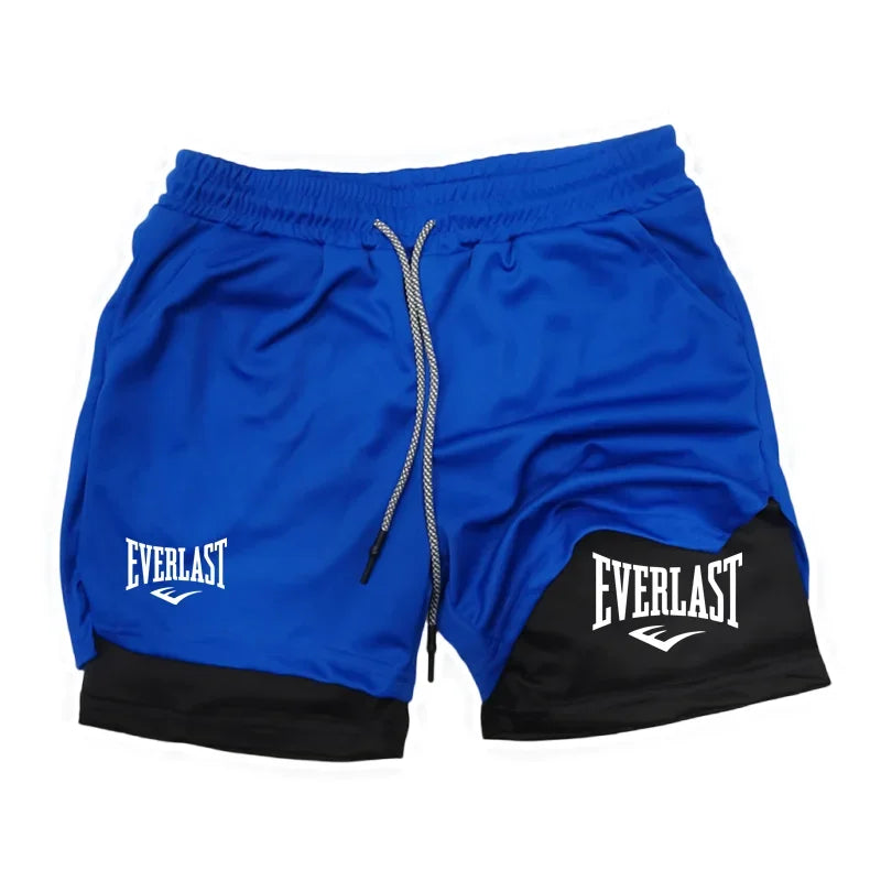 Short Deportivo Hombre 2 en 1 | Pantalón Corto Running y Gym
