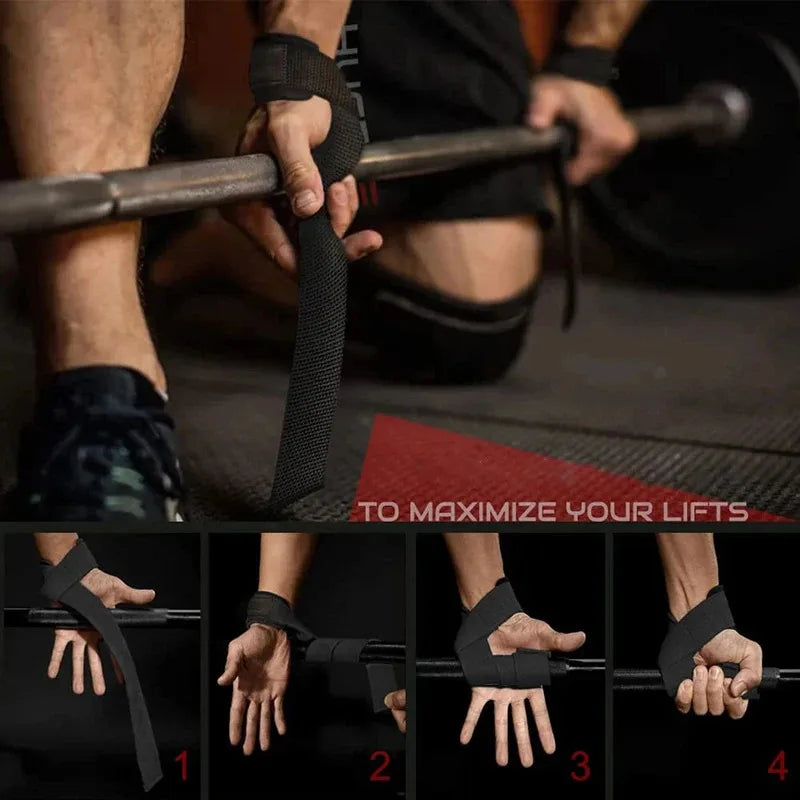 Correas de Muñeca para Levantamiento — Soporte Profesional de Gym