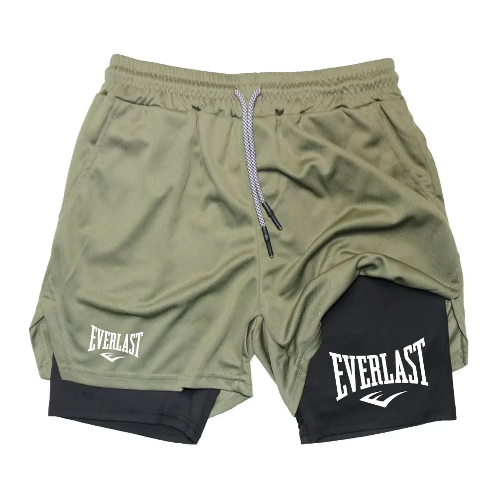 Short Deportivo Hombre 2 en 1 | Pantalón Corto Running y Gym