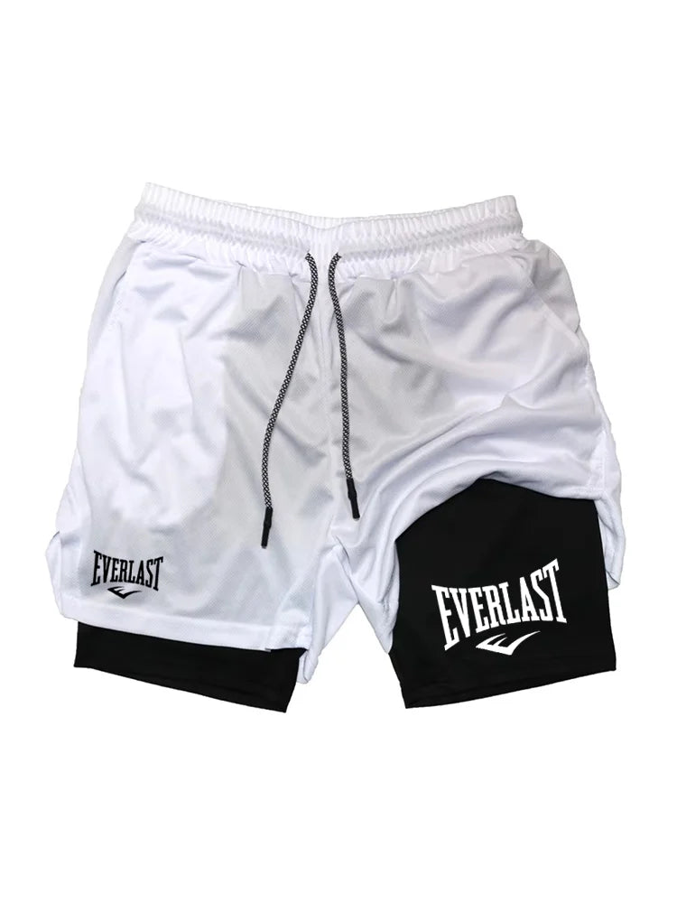 Short Deportivo Hombre 2 en 1 | Pantalón Corto Running y Gym