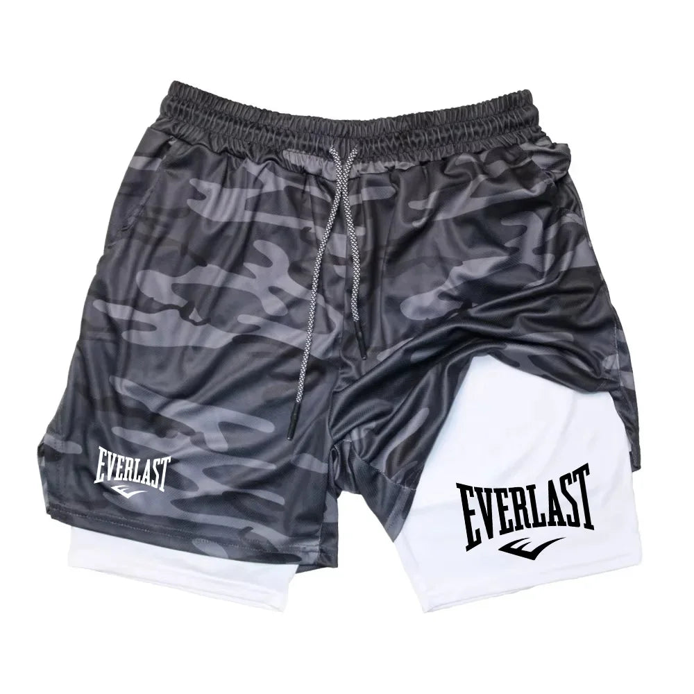 Short Deportivo Hombre 2 en 1 | Pantalón Corto Running y Gym