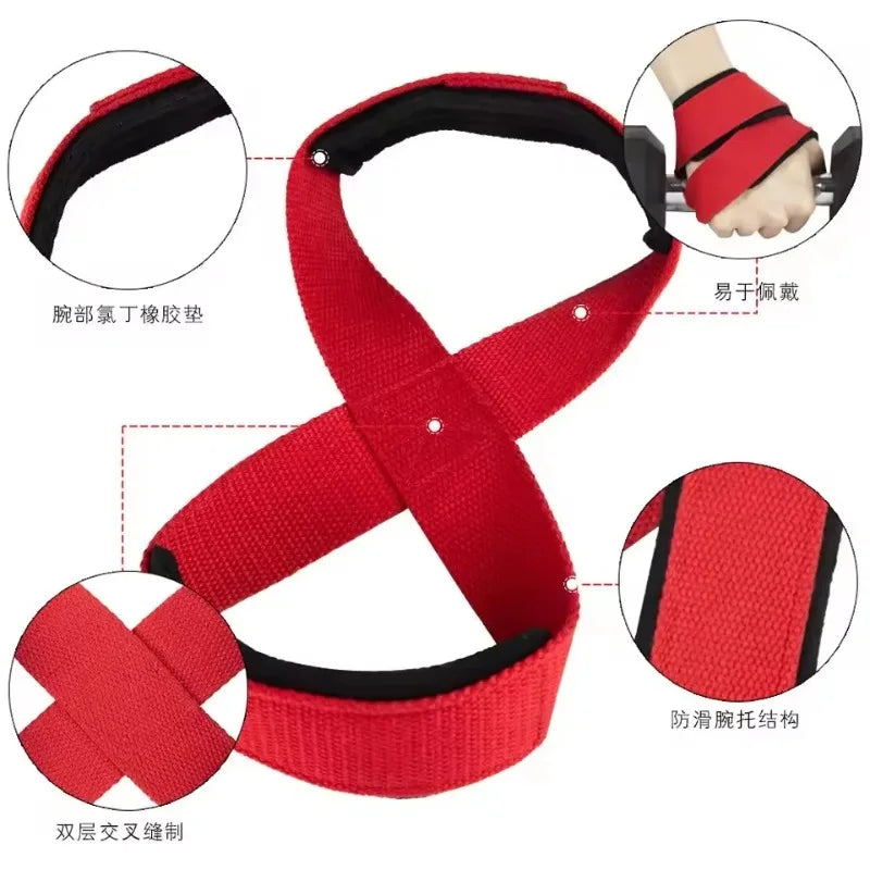 Straps Figura 8 — Correas Acolchadas para Peso Muerto y Dominadas