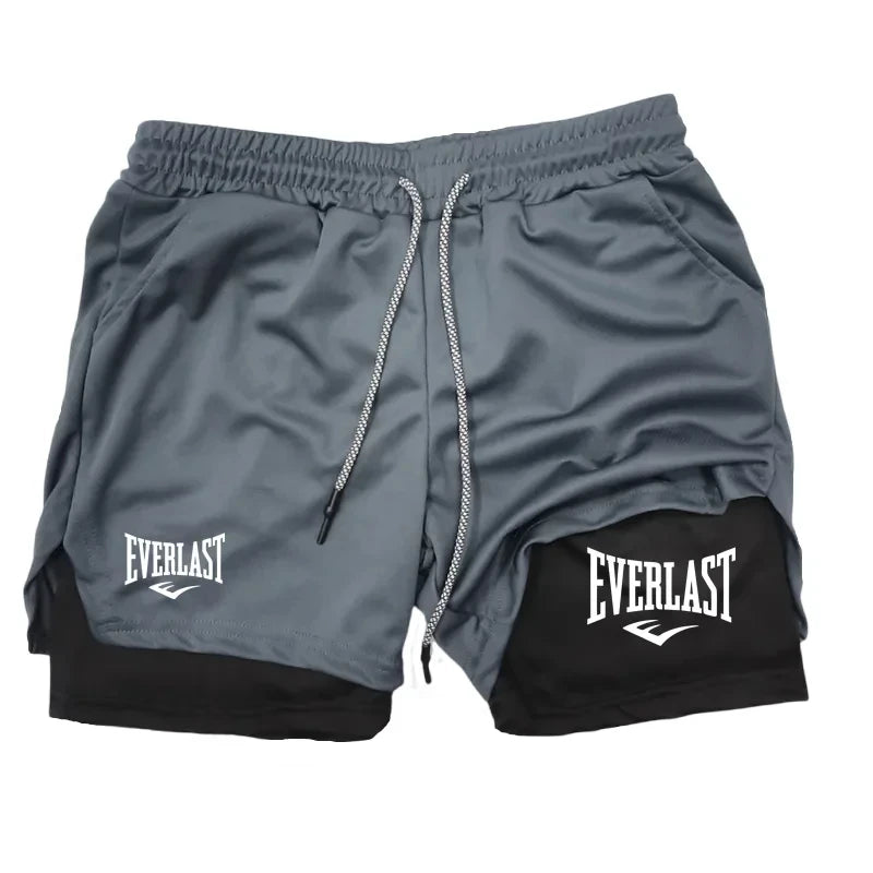 Short Deportivo Hombre 2 en 1 | Pantalón Corto Running y Gym