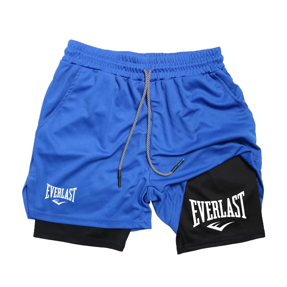 Short Deportivo Hombre 2 en 1 | Pantalón Corto Running y Gym