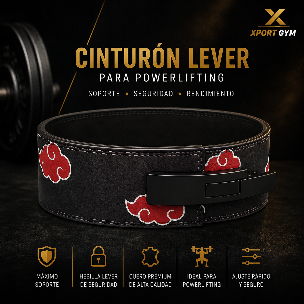 Cinturón Lever para Powerlifting | Ajuste Rápido, Máximo Soporte