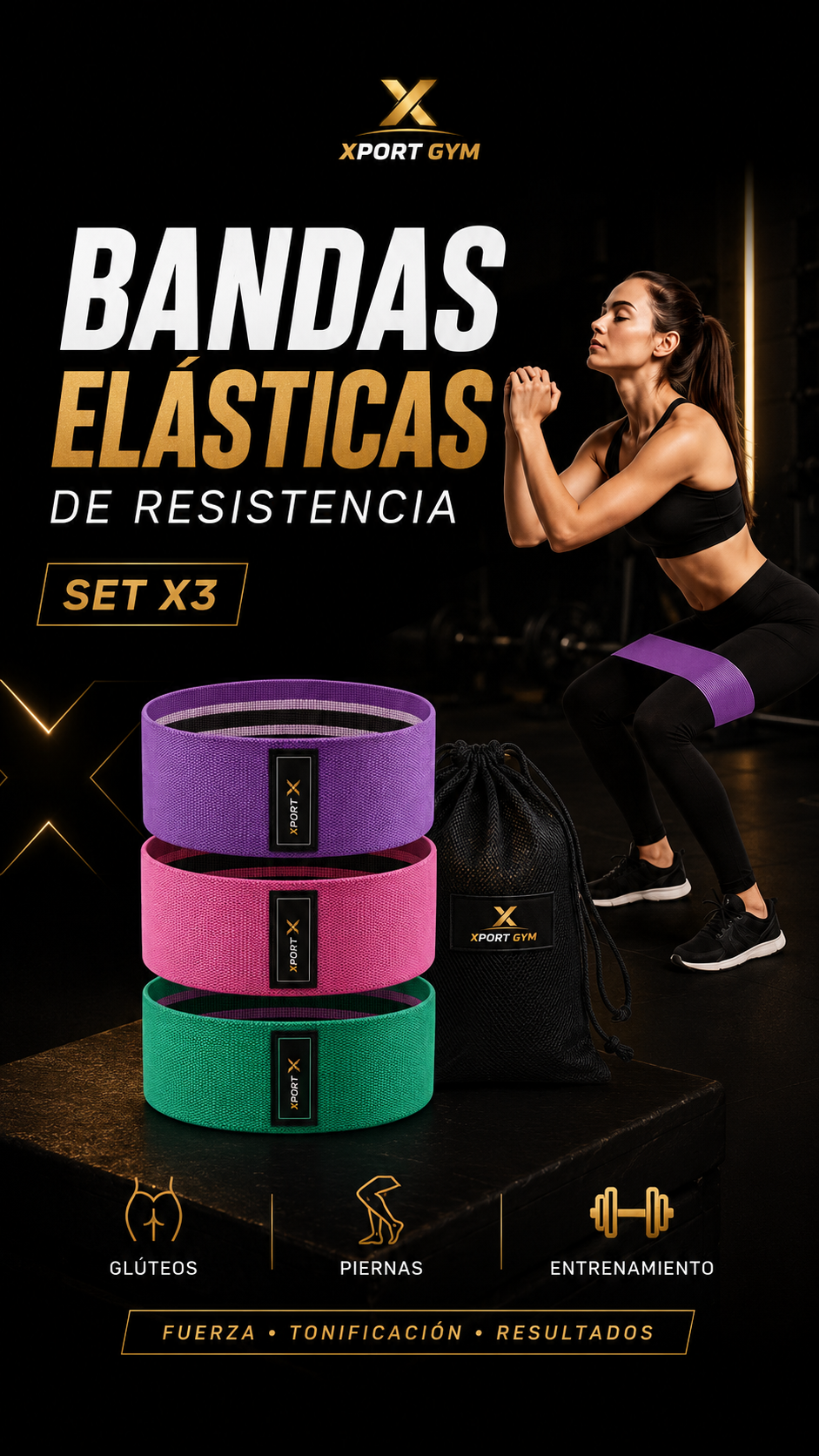 Bandas Elásticas de Resistencia — Set x3 | Envío gratis